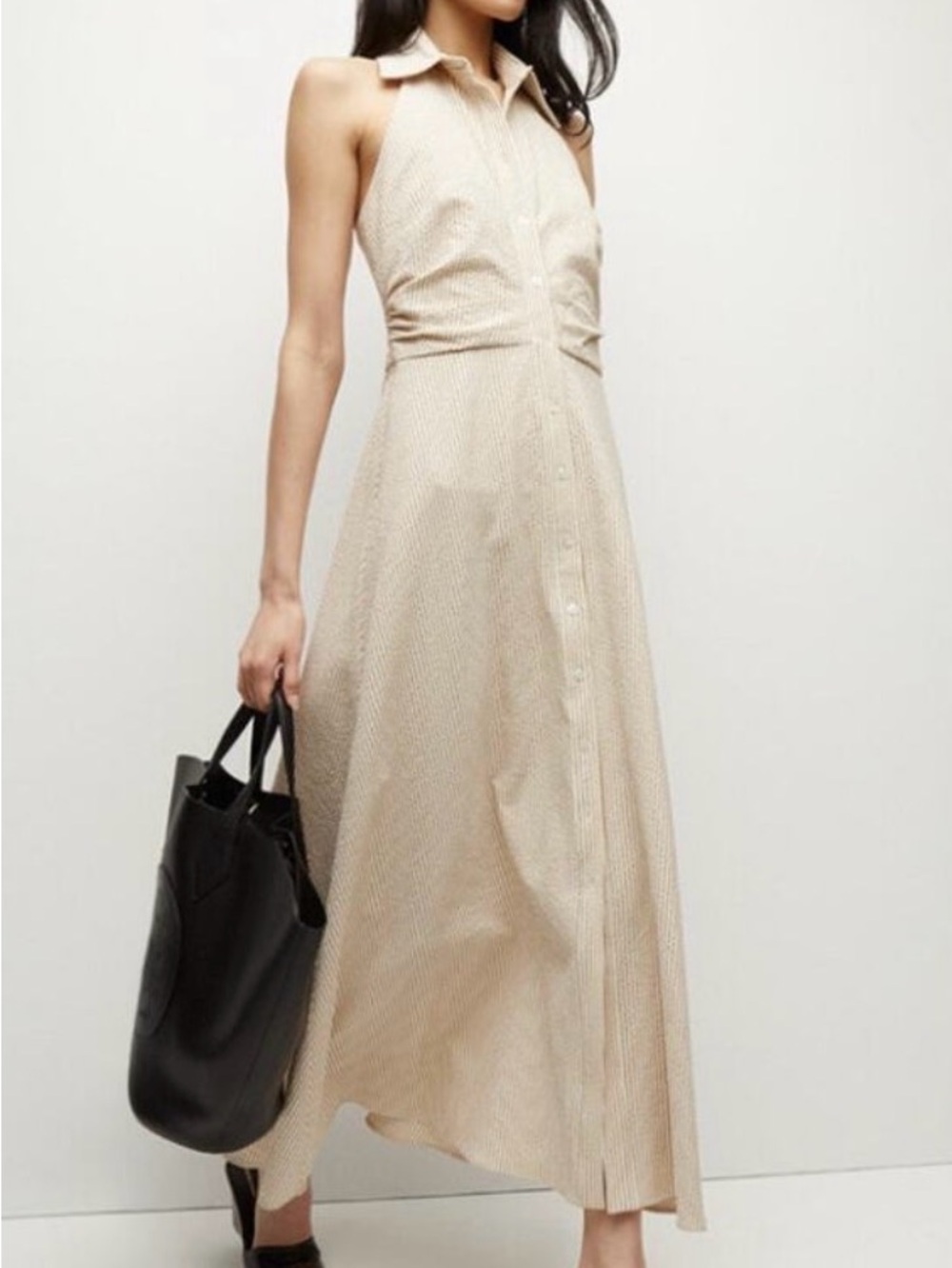New! Veronica Beard Makey dress size 14. Sleeveless Collared Maxi Dress.